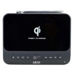 Radio cu ceas Akai USB/BT AKAI ACRB-1000, Wireless Fast Charging, Bluetooth V5.1, Bluetooth 8 m, Telescopic antenna, AUX in input, USB slot 1 charging function, USB slot 2 playing function, Power Source AC110 240~50/60Hz, Power Consumption 11W, RMS power 5W, black