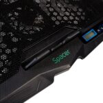 Stand Spacer notebook 17″ Gaming, sita metal, Airflow: 72CFM, 2xfan 12.5cm, 2xfan 7cm cu led albastru, ventilatoare 125 mm x 2 buc, 70 mm x 2 buc, viteza rotatie maxima 1500 +/-10% RPM - Image 4