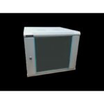 Rack 6U 600x600, montare pe perete, usa din sticla, panouri laterale detasabile si securizate, dezasamblat, culoare gri RAL 7035, DATEUP
