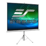 Ecran de proiectie trepied EliteScreens T136NWS1 marime vizibila 240cm x 240cm, rama alba