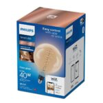 Bec LED inteligent vintage (decorativ) Philips Filament Globe ClearG200 ,Wi-Fi, Bluetooth, E27, 6.7W (40W), 470 lm, lumina alba (2700-6500K) - Image 2