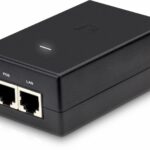 Ubiquiti POE-24-24W-G Gigabit Poe Adapter, Output Voltage 24VDC @ 1.0A, Input Current 750mA @ 90VAC, Efficiency 86.2+%.