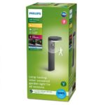 Stalp LED solar pentru exterior cu senzor de miscare Philips Tyla, 1.2W, 4V, 255 lm, lumina neutra (4000K), IP44, 400x160mm, Antracit - Image 4