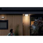Plafoniera pentru exterior Philips Moonshine, 2xE27, max 2x14W, IP44 ,260x260x81mm, Antracit - Image 3