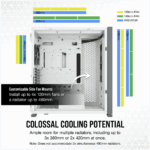 Carcasa Corsair 7000D AIRFLOW, RGB, Full Tower, White - Image 3