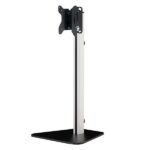 Stand birou B-Tech, pentru display-uri cu diagonala pana la 32", suporta pana la 10kg, cu inclinatie +17°/-10°, VESA min. 75x75, VESA max. 100x100, cable management integrat, negru/argintiu