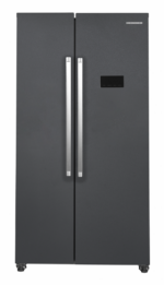 Side by Side HEINNER HSBS-HM442NFINVDGE++, No Frost, 442 L, Clasa E, Gri antracit texturat