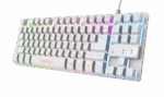 Tastatura Trust cu fir GXT833W Thado, numar butoane 87, interfata USB 2.0, conector USB-A male, compatibila cu PS4, Xbox One, Nintendo Switch, PS5, alb - Image 2