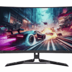 Monitor Gaming 31.5-inch Lenovo Legion R32qc-30, LED, VA WLED, 2560x1440, 60Hz - 180Hz, Anti-glare, Display colors 16.7 Million, Color Gamut: 99% sRGB, 90% DCI-P3, Curvature: 1500R, 0.5 ms (MPRT) / 1 ms (Level 4) / 2 ms (Level 3) / 4 ms (Level 2) / 6 ms (Level 1) /