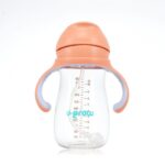 Cana cu pai tritan, orange, 300ml, U-Grow - Image 2