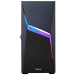 Carcasa SPACER SPGC-THUNDER, RGB, Mid Tower, Black - Image 2