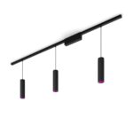 Spot LED RGB Philips Hue Perifo, kit de baza, 3 spoturi, Bluetooth ,control vocal, 24V, lumina alba si color (2000-6500K), IP20, 171.5cm,Negru