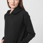 HANORAC COTON DANTELA FEMEI BLACK-S