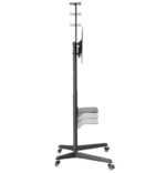Stand podea mobil/fix Neomounts FL50-550BL1; pentru display-uri cu diagonale 37"-70", sistem de prindere VESA 100x100~600x400, greutate maxima suportata 50kg, tilt +5°/-12°, inaltime reglabila manual 1285-1450mm; management cabluri, 2 stalpi; dimensiuni 871x678x1966; culoare negru. Garantie 5 ani - Image 3