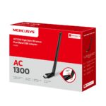 Adaptor Mercusys USB Dual Band High Gain AC1300, Standarde Wireless: IEEE 802.11 a/n/ac 5 GHz, IEEE 802.11 b/g/n 2.4 GH, Rata semnal:  5 GHz 867 Mbps, 2.4 GHz 400 Mbps, Interfata: USB 2.0,  1 antenă externă High Gain 5dBi. - Image 2