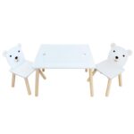 Set masuta si 2 scaune, cu spatiu de activitati, Bear, U-Grow - Image 2