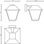 Aplica tip felinar pentru exterior Philips Alpenglow, 1xE27, max 60W ,IP44, 200x174x179mm, Antracit - Image 2