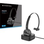 Casti Mono-casca CONCEPTRONIC POLONA03BD, Fara Fir, noise-canceling, Negru