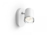 Spot LED pentru baie Philips Hue Adore, Bluetooth, GU10, 5W (50W),350lm, lumina alba (2200-6500K), IP44, 12.1x7.1cm, Metal, Alb, Intrerupatorcu variator inclus - Image 2