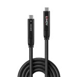 Cablu Lindy 10 m USB 3.2 Gen 1 & DP 1.4 Type C, latime de banda suportata 5Gbps (USB 3.2 Gen 1), 16.2Gbps (DP 1.4, 2 lanes), rezolutie maxima 4K 3840x2160@30Hz, negru - Image 3