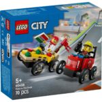 PACHET DE CURSE FURGONETA DE PIZZ VS. CAMION DE POMPIERI, LEGO 60458 - Image 2