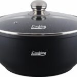 SEMIOALA ALUMINIU TURNAT+CAPAC, 40x17.5 cm, 18.5 L, DARK LINE, COOKING  BY HEINNER