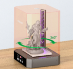 Creality masina de spalat si intarire modele 3D rasina UV, UW-03, timp spalare/intarire: 5-30 min , rand dublu de lampi cu lumina ultraviolet, platorma rotative 360°, dimensiuni maxime spalare:210*160*200mm, dimensiuni maxime uscare si intarire: 215*165*300mm, putere 60W, 2 trepte de viteza - Image 3