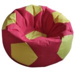 FOTOLIU PUF XL MINGE FOTBAL 75CM ROZ