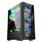 Carcasa 1STPLAYER DK-D4 Mid Tower RGB NEGRU
