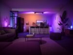 Plafoniera LED RGB Philips Hue Centris, Bluetooth, cu 4xGU10, 4x5.7W+LED 40W, 4200 lm, lumina alba si color (2000-6500K), IP20, Metal, Negru - Image 3