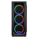 Carcasa Sharkoon TK5M RGB, Mid Tower NEGRU - Image 3