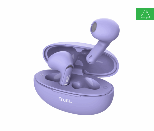 Casti In-ear Trust Yavi, Wireless, Violet
