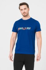 TRICOU  LOGO MULTICOLOR BARBATI   ROYAL BLUE-XL