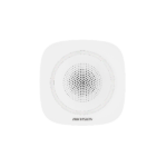 Sirena interior wireless AX PRO Hikvision DS-PS1-I-WE(B)-B(Blue Indicator); 868MHz two-way Tri-X wireless technology, distanta comunicare RF: 1600m in camp deschis, nivel sonor: 90 la 110dB, 3 tipuri de sonerii de alarma: alarma la efractie, alarma la incendiu si alarma panica, criptare: AES-128