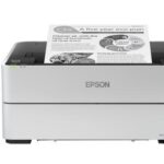 Imprimanta inkjet mono CISS Epson M1180, dimensiune A4, viteza max 39 ppm, Duplex, rezolutie printer 1200x2400dpi, alimentare hartie 250 coli, interfata: USB, Ethernet, WiFi, Wi-Fi Direct, consumabile: C13T03P14A ( 120ml) , doua recipiente de cerneala incluse, greutate: 4.3 kg.