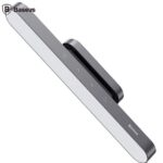 Lampa birou LED Baseus Magnetic Stepless, 100 lumeni, putere 4.5W, 3 trepte intensitate luminoasa, 4 butoane tactile, magnetic, material ABS, alimentare: cablu inclus, gri