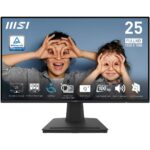 Monitor MSI 24.5" PRO MP252, Diagonal (inch): 24.5, Diagonal (cm): 62, Aspect ratio: 16:9, Panel: IPS, Resolution: 1920x1080, Refresh Rate: 100Hz, Response time GtG: 4ms, Response time MPRT: 1ms, Brightness (max): 300 cd/m², Contrast (static) : 1000:1, Viewing angle: 178°/178°, Color Gamut Type:sRGB