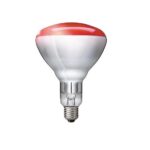 Bec InfraRosu Industrial Philips, E27, 250W, 230V, dimabil, incandescent, culoare alb/ rosu, 125x125x173