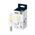 Bec LED inteligent vintage (decorativ) WiZ Connected Filament Clear C35 ,Wi-Fi, E14, 4.9W (40W), 470 lm, lumina alba (2700-6500K), compatibilGoogle Assistant/Alexa/Siri - Image 3