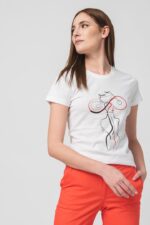 TSHIRT CASUAL F DOAMNA CU... WHITE-XS - Image 4