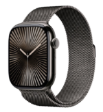 Apple Watch Series 10 Cellular 46mm Slate Titanium Case with Slate Milanese Loop - S/M - Image 2