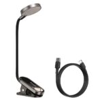 Lampa pentru citit Baseus Comfort, LED, 3 trepte intensitate luminoasa, acumulator 400mAh, culoare argintiu