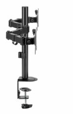 Suport 2 monitoare SeriouxMM66-C024, brat articulat monitor, compatibilitate dimensiune ecran 17"-32",  greutate maximă suportata: (per ecran): 9kg, VESA: 75x75, 100x100, inclinare: +45°~-45°, pivotare: +90°~-90°, rotația ecranului: + 180°~-180°, instalare: clemă, grommet - Image 8