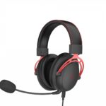 Căști de gaming Serioux Nimbus, cu mufă de 3,5 mm + USB 7.1, tip difuzor ∅53 mm, sensibilitate difuzor: 120 ± 3 dB, răspuns în frecvență: 20Hz-20KHz, Microfon: omnidirecțional, Sensibilitate microfon: -38 ± 3 dB, Impedanța microfonului: ≤ 2.2KΩ (maxim), Tensiune nominală: 5V, rosu-negru