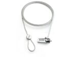 Cablu de securitate laptop Natec, lungime cablu 180 cm, material metal, gri