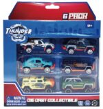MACHETA DIE CAST, SET 6 CAMIONETE, SCARA 1/64, 7.5CM, DIVERSE MODELE SI CULORI- ALB, ALBASTRU DESCHIS, PORTOCALIU, VERDE, GALBEN,ALBASTRU INCHIS, GRI, BLEU, ROSU, MARO, GRI PETROL - Image 4