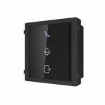 Modul indicator de stare videointerfon modular Hikvision DS-KD-IN;indica starea videointerfonului: apelare, deschidere usa; comunicareaudio bidirectionala; Dimensiuni: 98.5 mm × 100 mm × 33.7 mm; protectie:IP65; Temperatura de functionare: -40°C to +60°C;