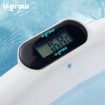 Cadita cu pernuta pentru bebelusi, termometru digital incorporat, pliabila, dop se scurgere, picioare anti-alunecare , blue, U-Grow - Image 6