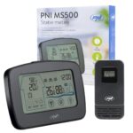 Statie meteo PNI MS500 cu senzor extern fara fir, afiseaza temperatura si umiditatea interioara si exterioara, memorie valori climaterice minime si maxime, Alimentare: 3 x baterii AAA 1.5V, Interval masurare:  -9.9°C ~ +50°C / +14°F ~ +122°C, Interval masurare umiditate: 20% ~ 95%RH, Afisare ora