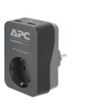 APC Essential SurgeArrest 1 Outlet 2 USB Ports Black 230V
